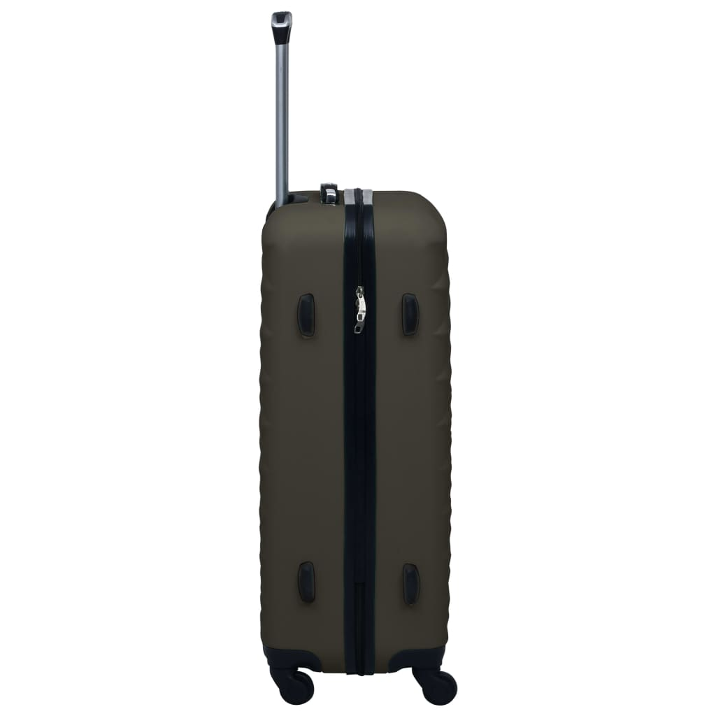 3 Piece VidaXL Hardcase Trolley Set Anthracite ABS