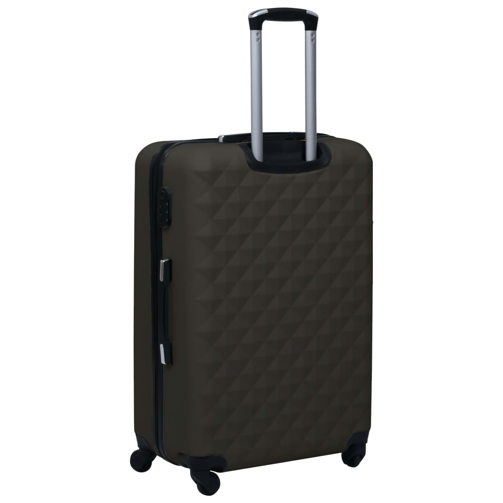 3 Piece VidaXL Hardcase Trolley Set Anthracite ABS