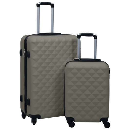 2 Piece VidaXL Hardcase Trolley Set Anthracite ABS