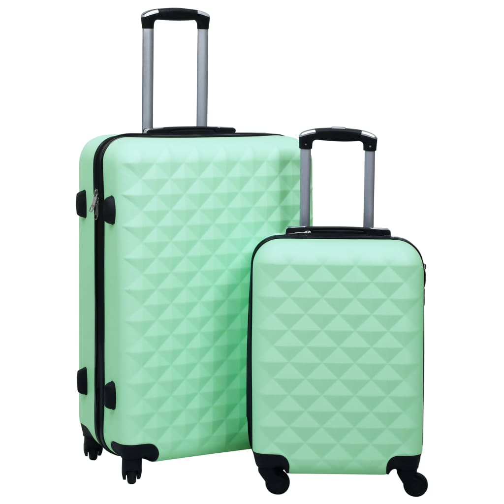 2 Piece VidaXL Hardcase Trolley Set Mint ABS