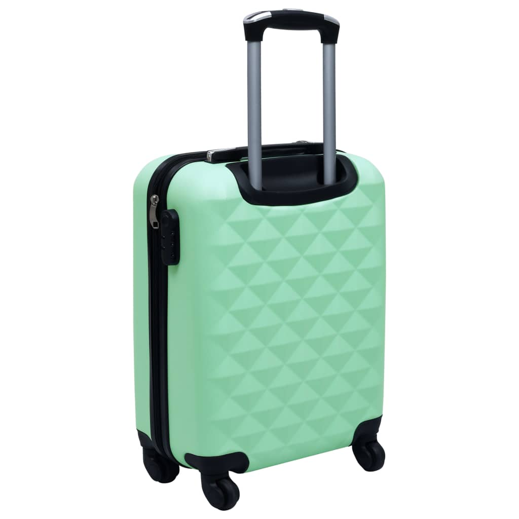 2 Piece VidaXL Hardcase Trolley Set Mint ABS