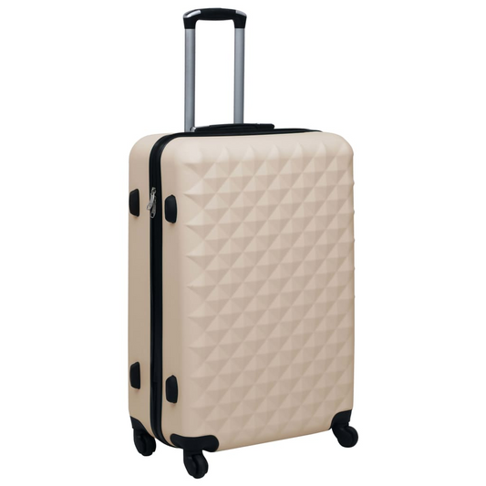 1 Piece VidaXL Hardcase Carry-On Trolley Gold ABS