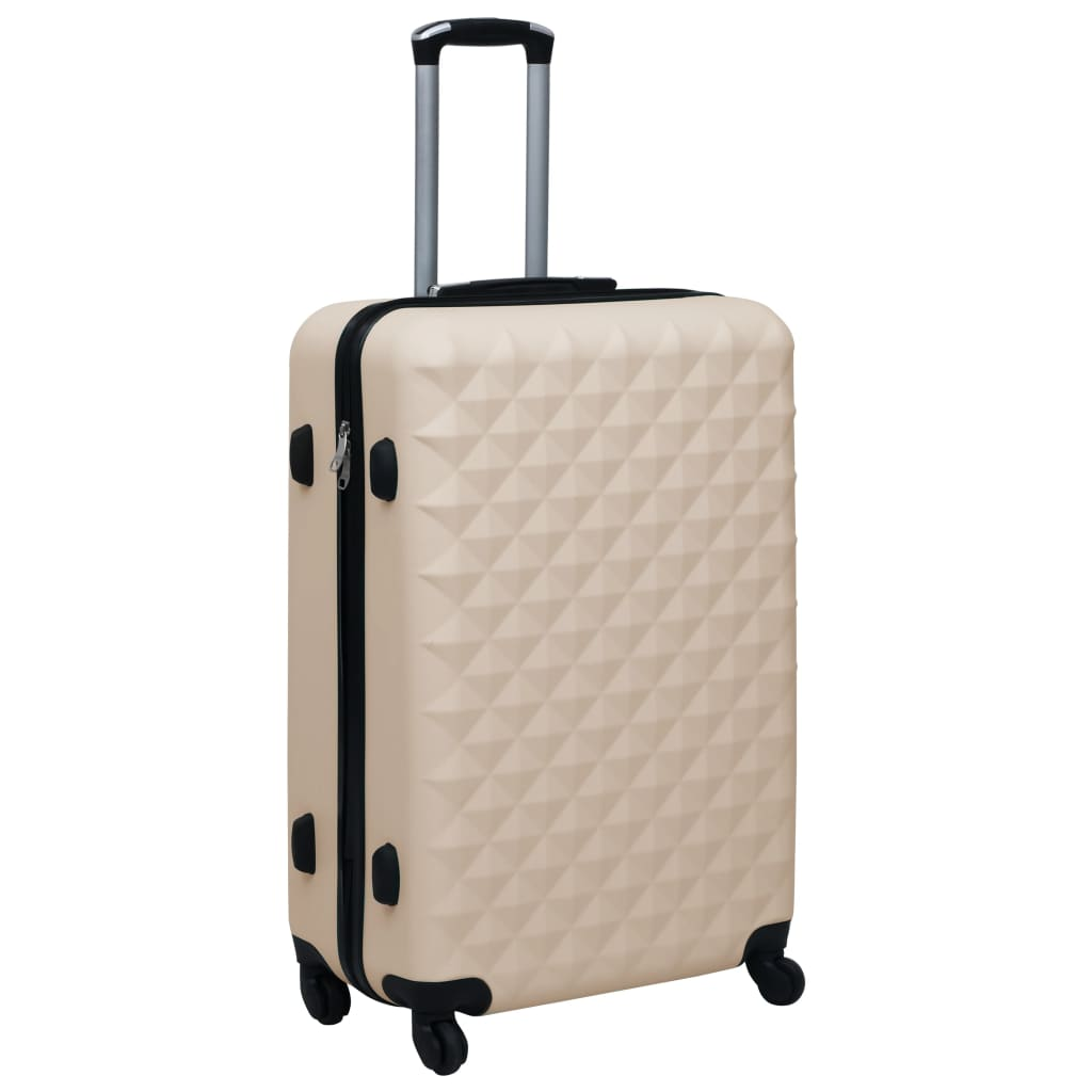 2 Piece VidaXL Hardcase Trolley Set Gold ABS