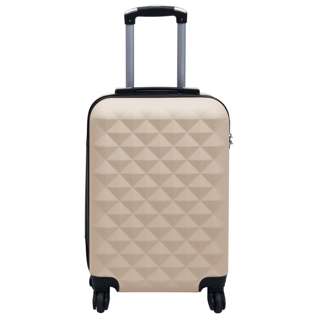 2 Piece VidaXL Hardcase Trolley Set Gold ABS