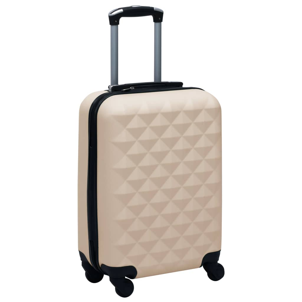 2 Piece VidaXL Hardcase Trolley Set Gold ABS