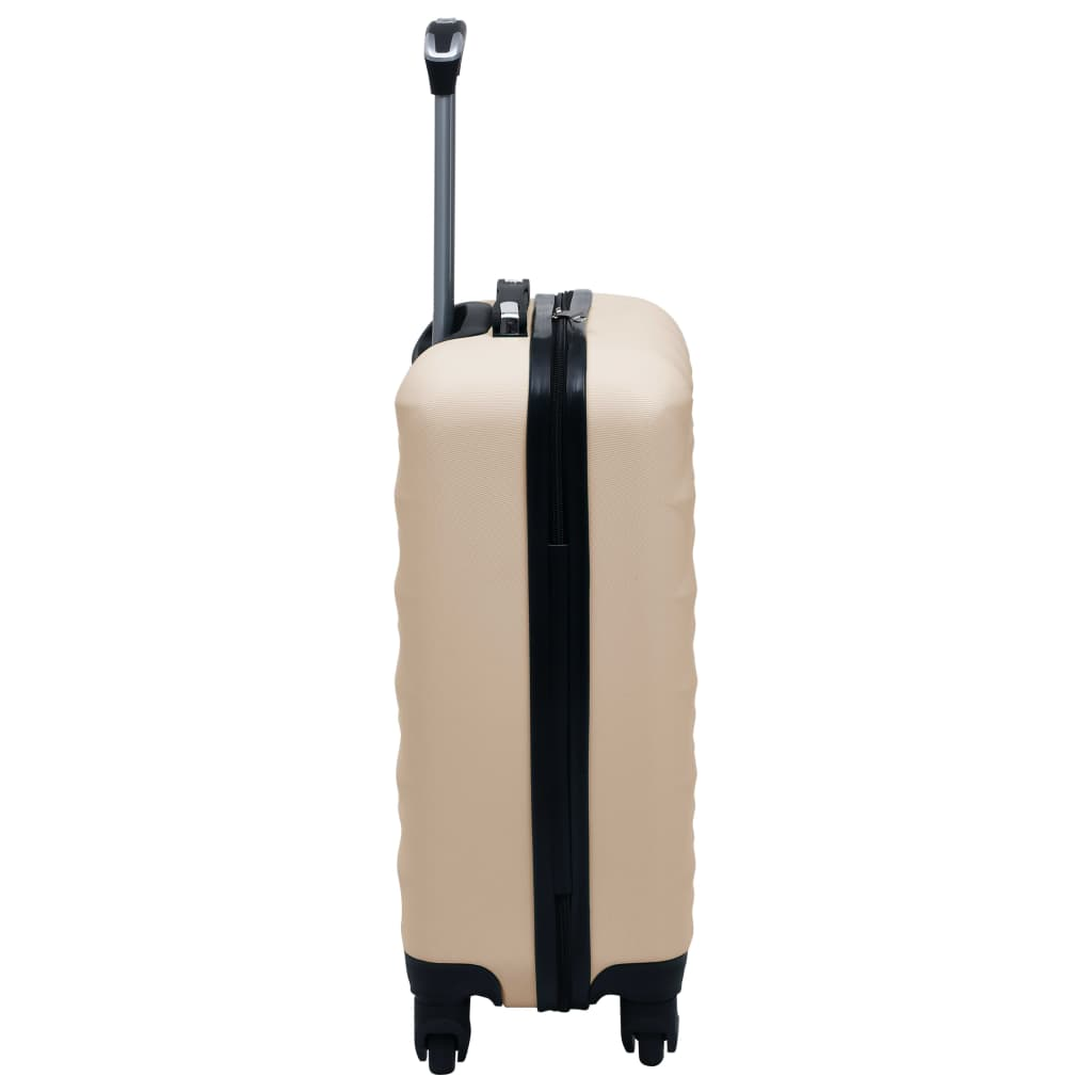 2 Piece VidaXL Hardcase Trolley Set Gold ABS