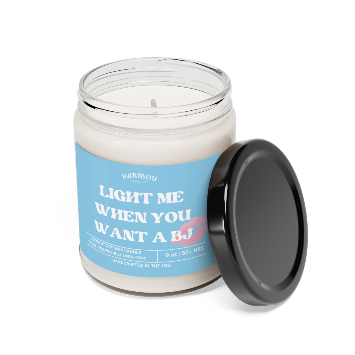 Light me when you want a BJ-Funny gift for him her Scented Soy Candle, 9oz - 5 Options