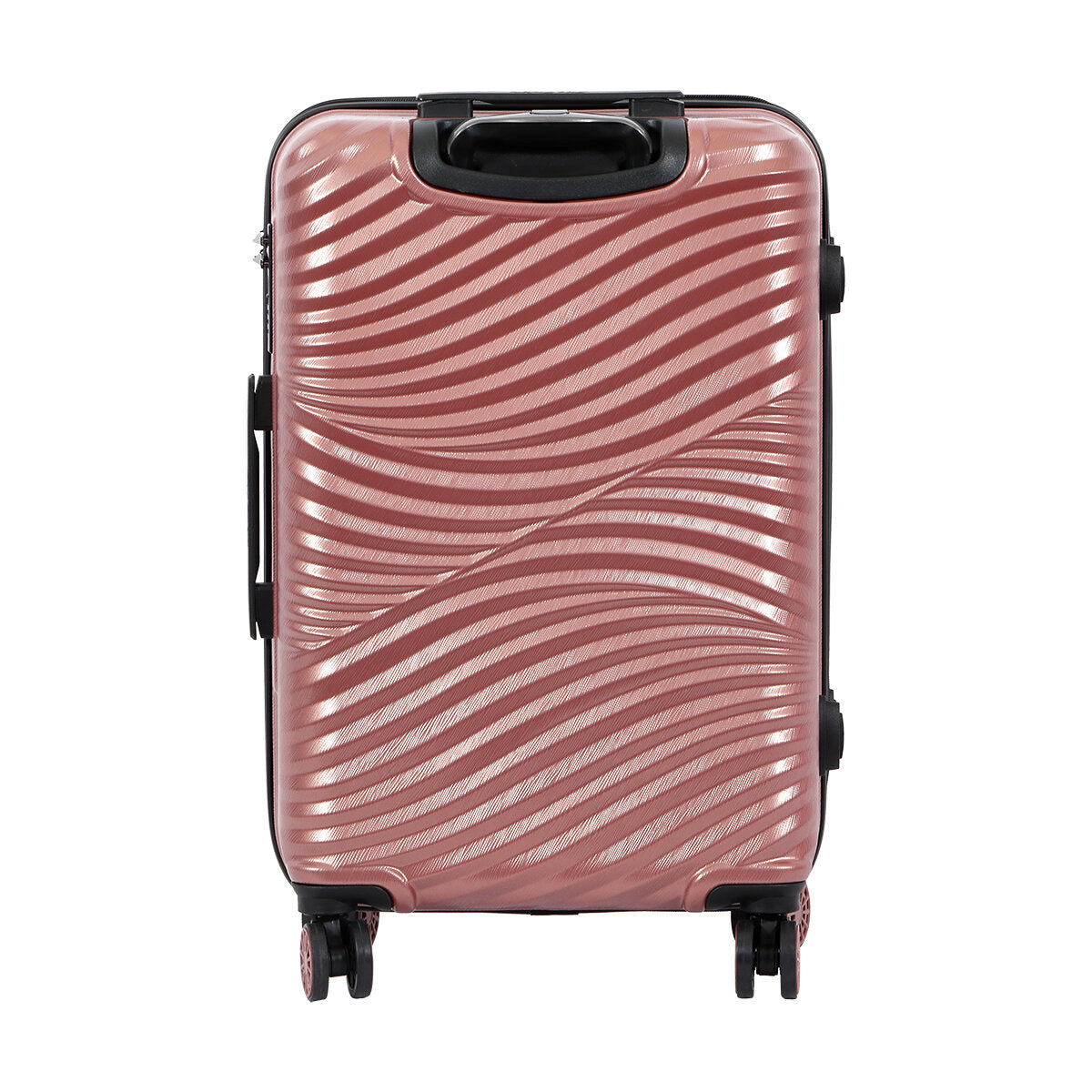 3 Piece Biggdesign "Moods Up" Hard Luggage Sets With Spinner Wheels, Rosegold.