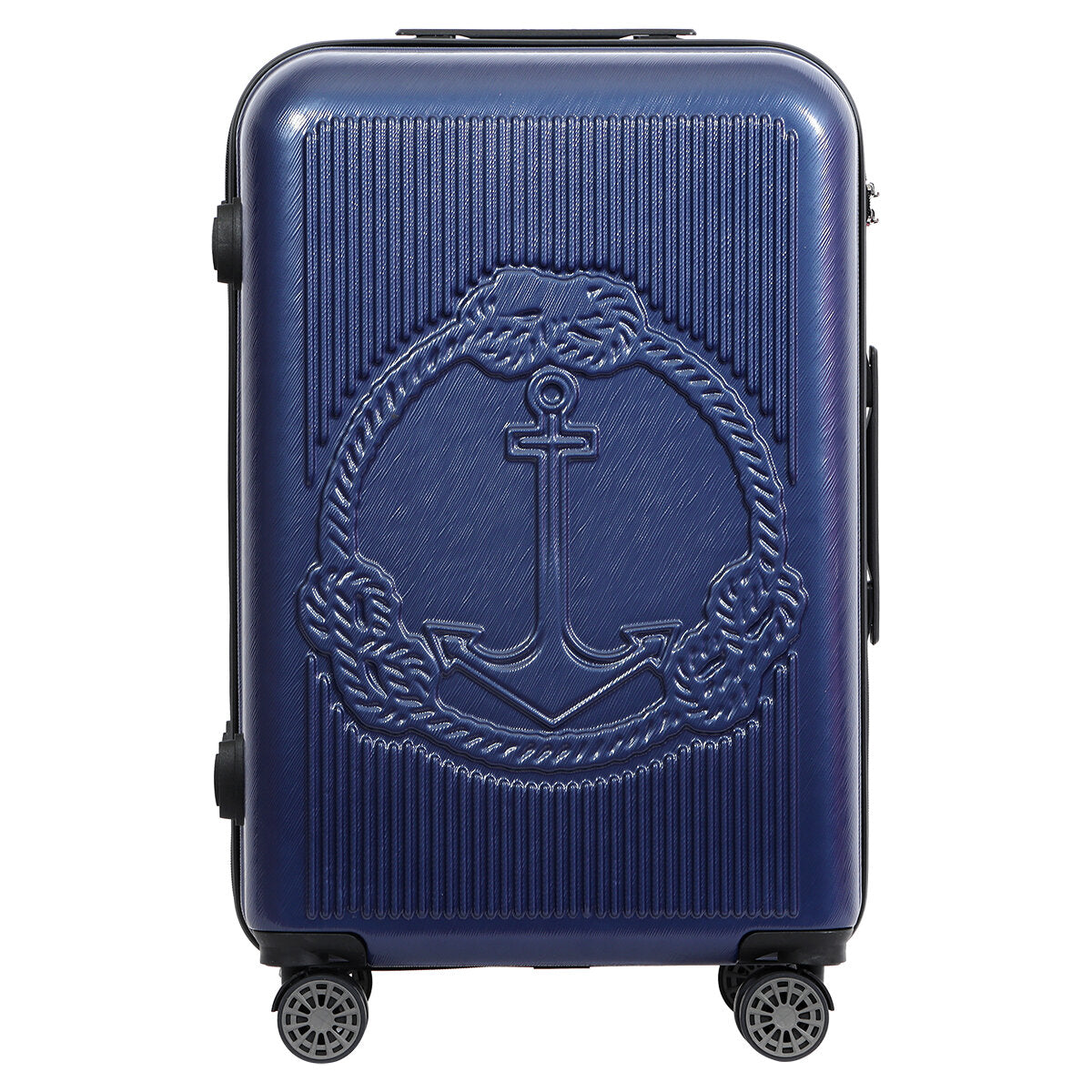 3 Piece Biggdesign "Ocean" Hardshell Spinner Luggage Set, Navy Blue.