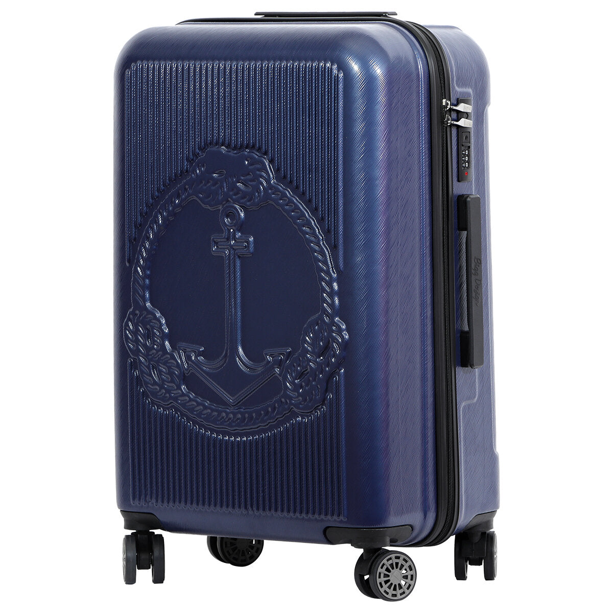 3 Piece Biggdesign "Ocean" Hardshell Spinner Luggage Set, Navy Blue.