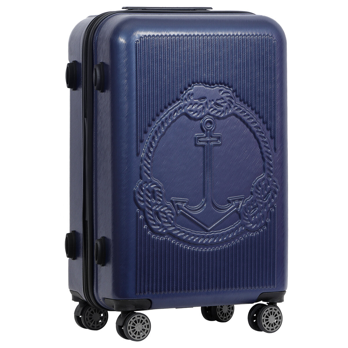 3 Piece Biggdesign "Ocean" Hardshell Spinner Luggage Set, Navy Blue.