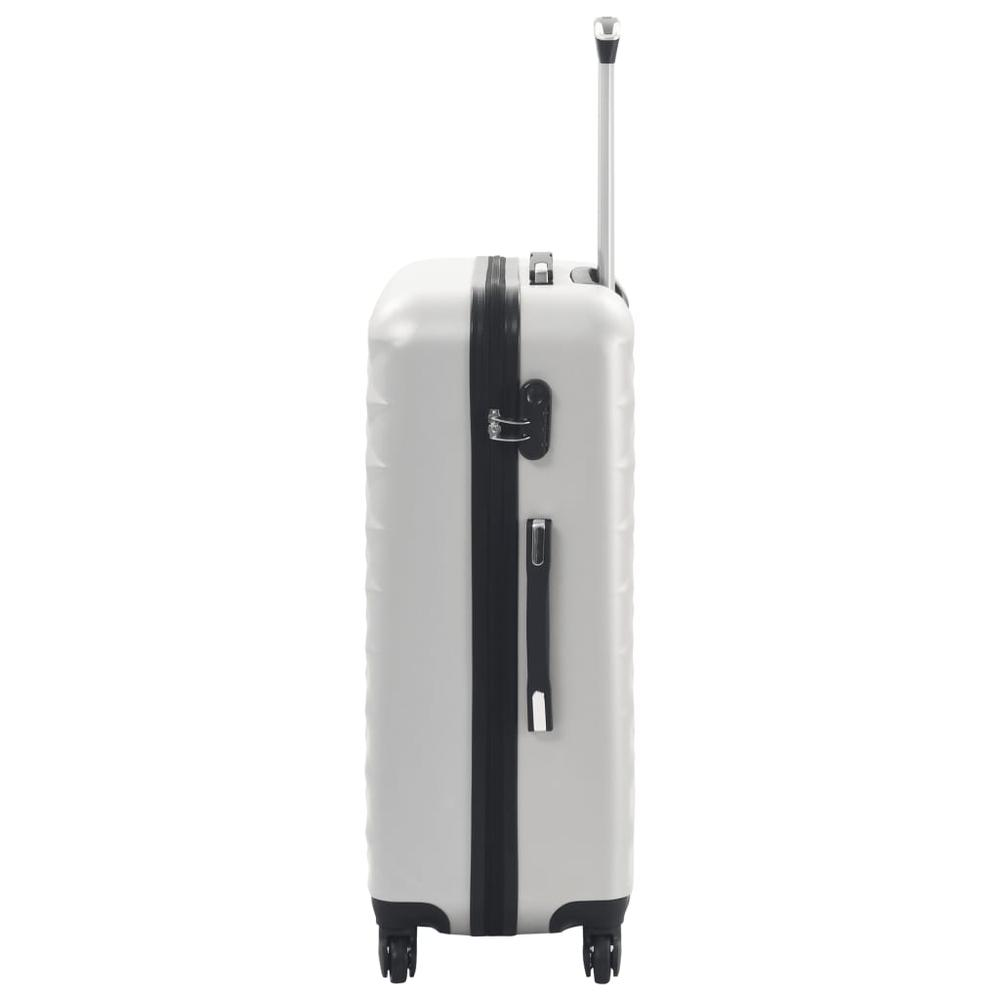 3 Piece Hardcase Trolley Set Bright Silver ABS