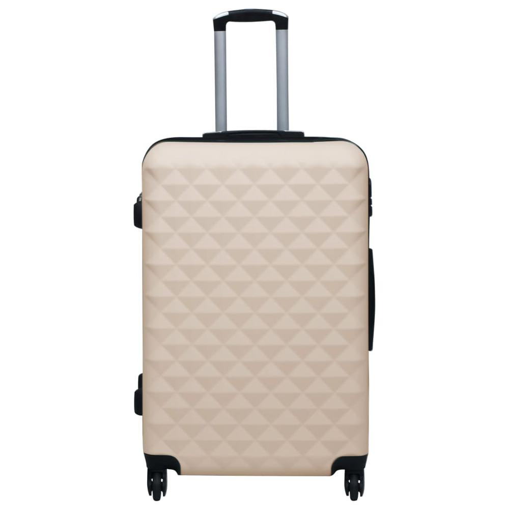 3 Piece Hardcase Trolley Set Gold ABS