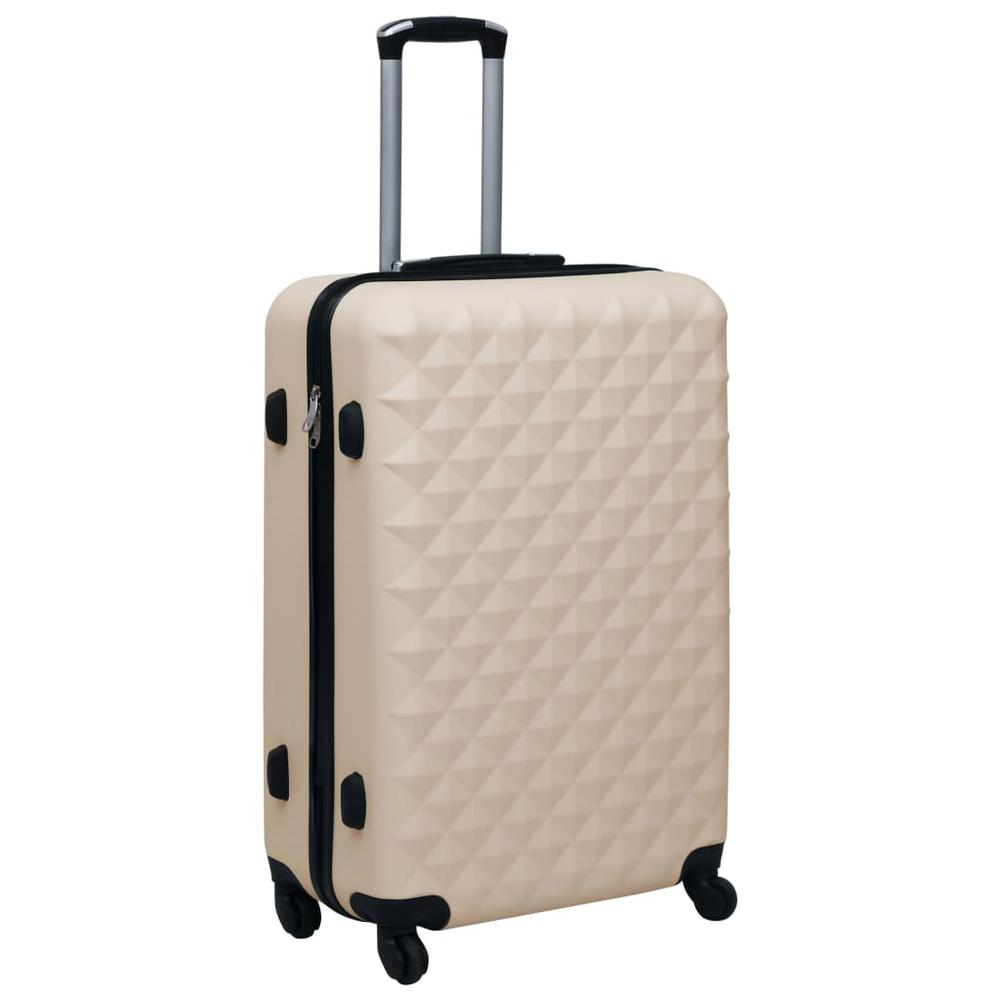 3 Piece Hardcase Trolley Set Gold ABS