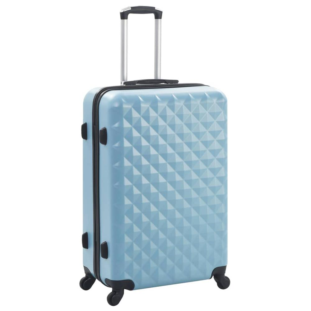 3 Piece Hardcase Trolley Set Blue ABS