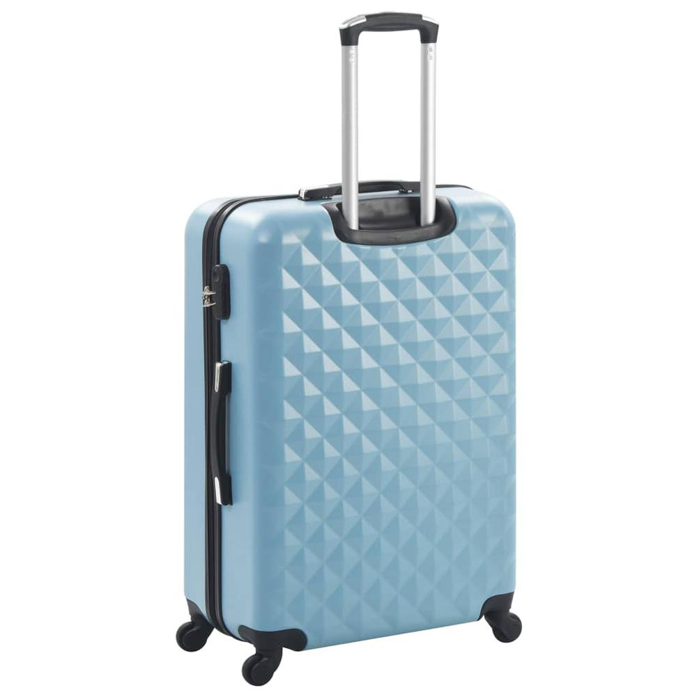 3 Piece Hardcase Trolley Set Blue ABS