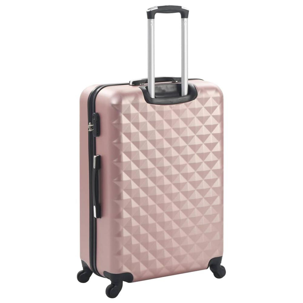 3 Piece Hardcase Trolley Set Rose Gold ABS