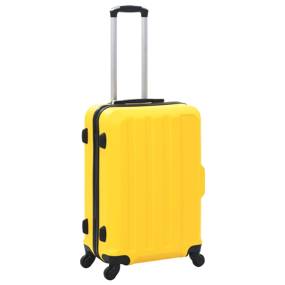 3 Piece Hardcase Trolley Set Yellow ABS