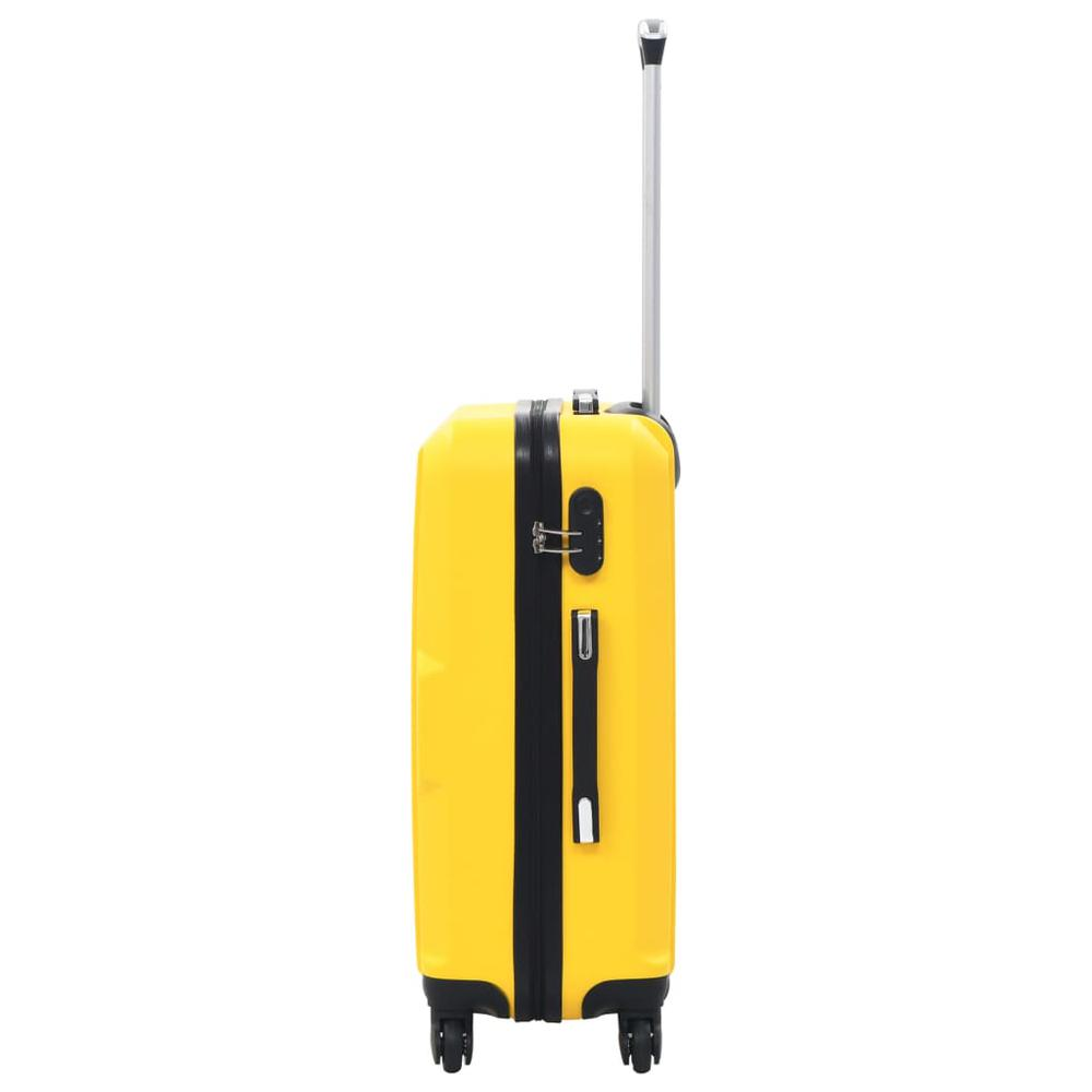 3 Piece Hardcase Trolley Set Yellow ABS