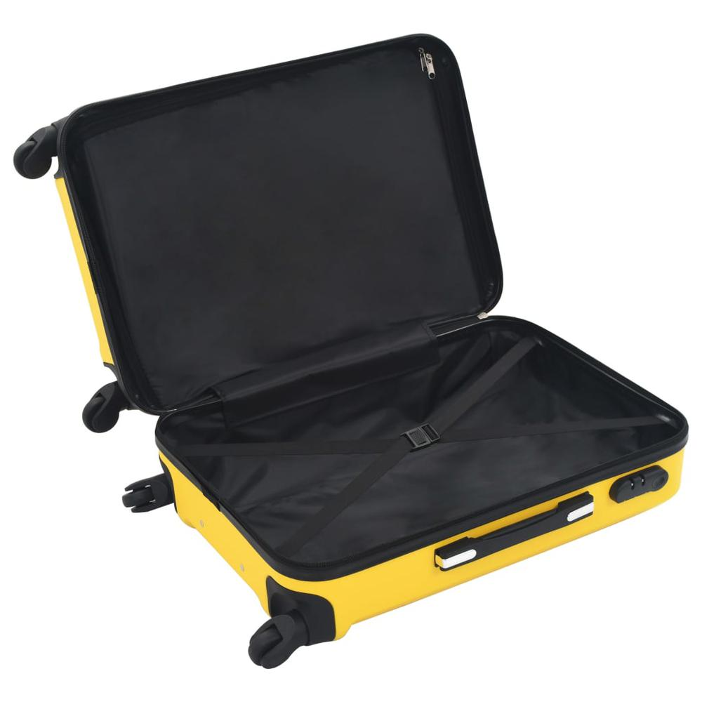 3 Piece Hardcase Trolley Set Yellow ABS