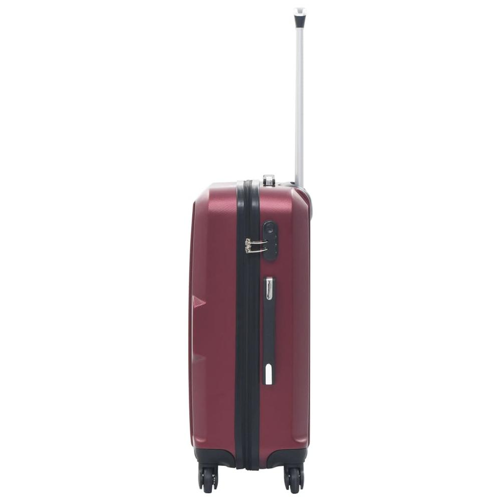 3 Piece Hardcase Trolley Set Wine Red ABS