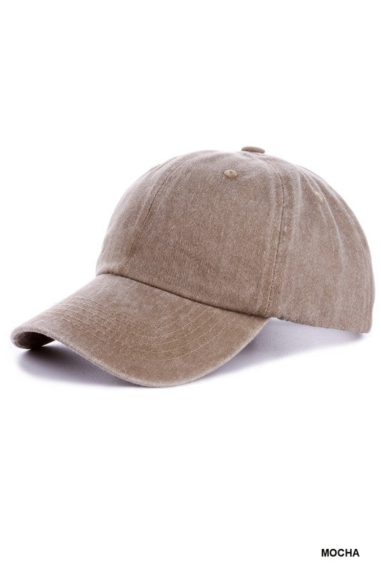 Vintage Washed Baseball Cap Hat - 10 Color Options