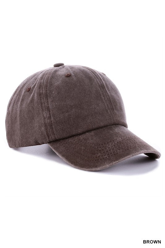 Vintage Washed Baseball Cap Hat - 10 Color Options