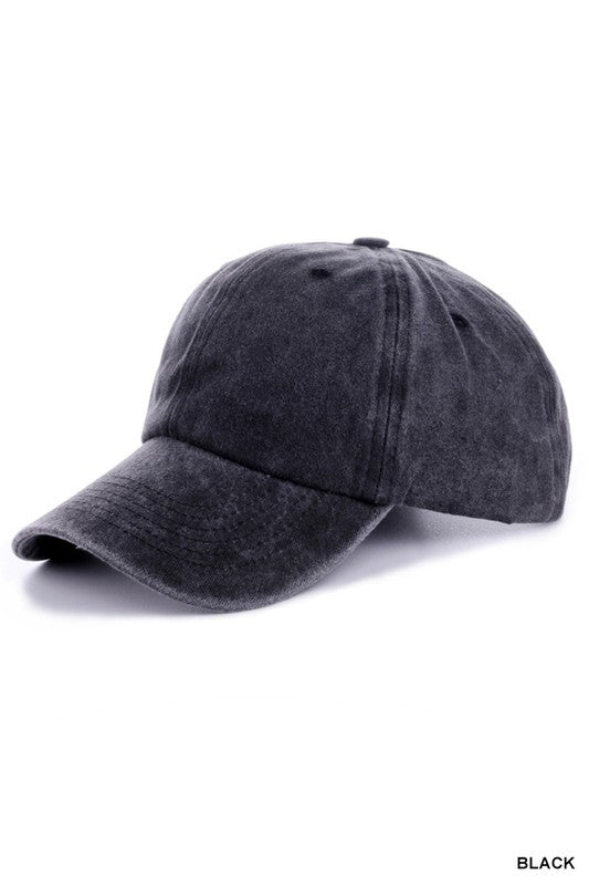 Vintage Washed Baseball Cap Hat - 10 Color Options