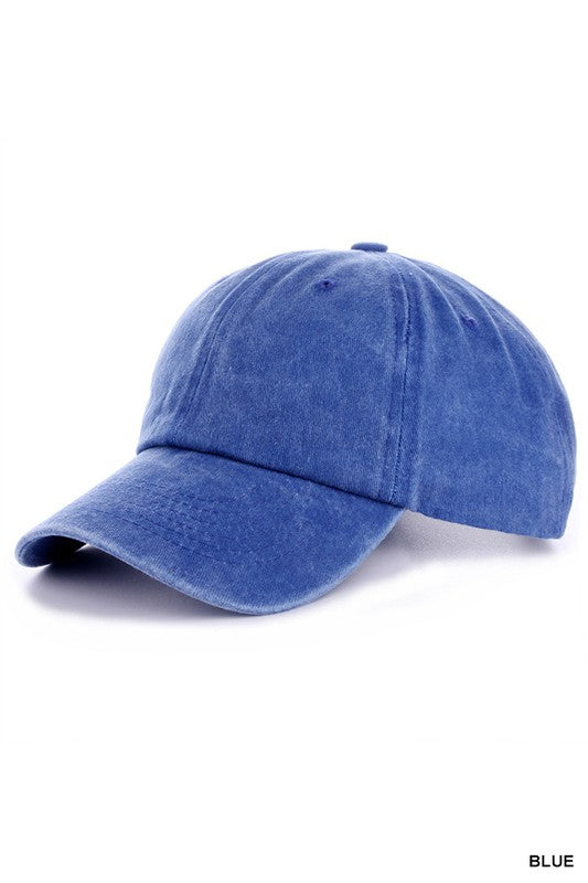 Vintage Washed Baseball Cap Hat - 10 Color Options