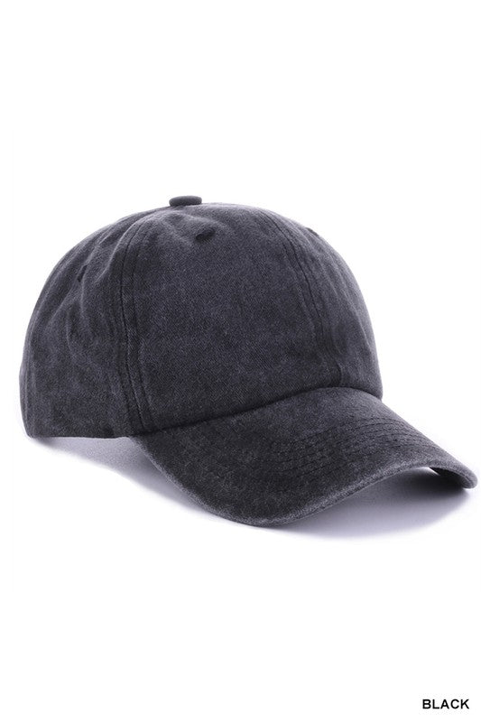 Vintage Washed Baseball Cap Hat - 10 Color Options