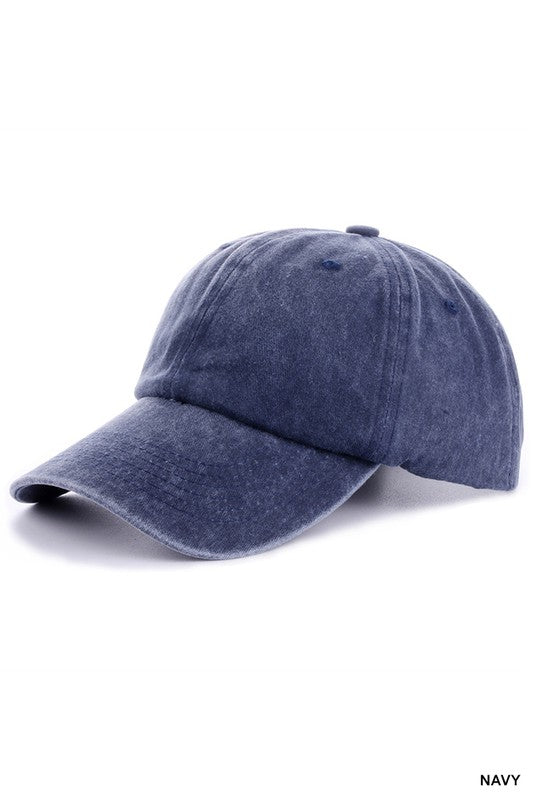 Vintage Washed Baseball Cap Hat - 10 Color Options