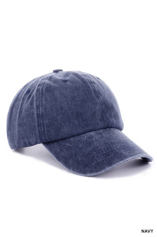 Vintage Washed Baseball Cap Hat - 10 Color Options