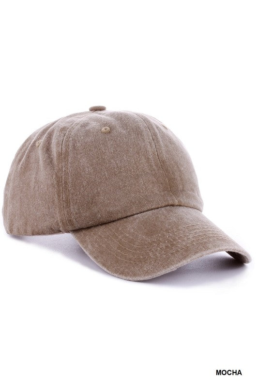 Vintage Washed Baseball Cap Hat - 10 Color Options