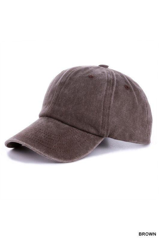 Vintage Washed Baseball Cap Hat - 10 Color Options