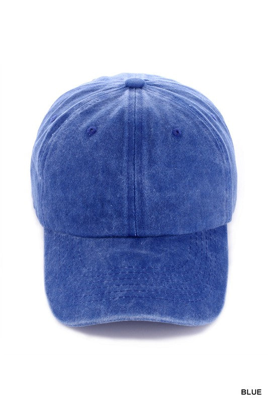 Vintage Washed Baseball Cap Hat - 10 Color Options