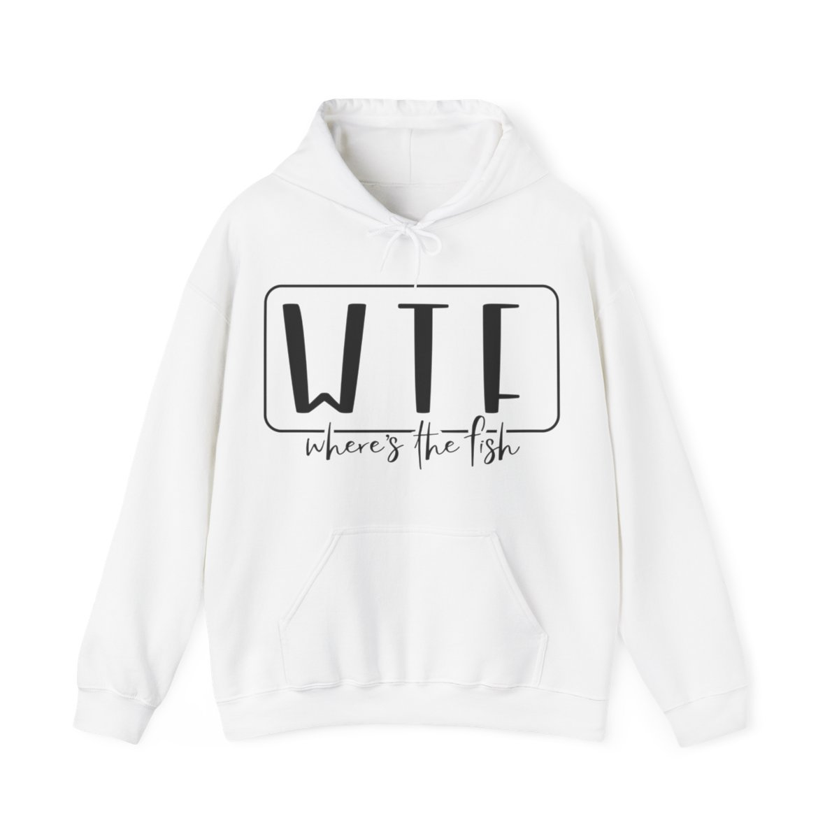 Stay Warm in Style with Our WTF – Where’s The Fish Print Hoodie