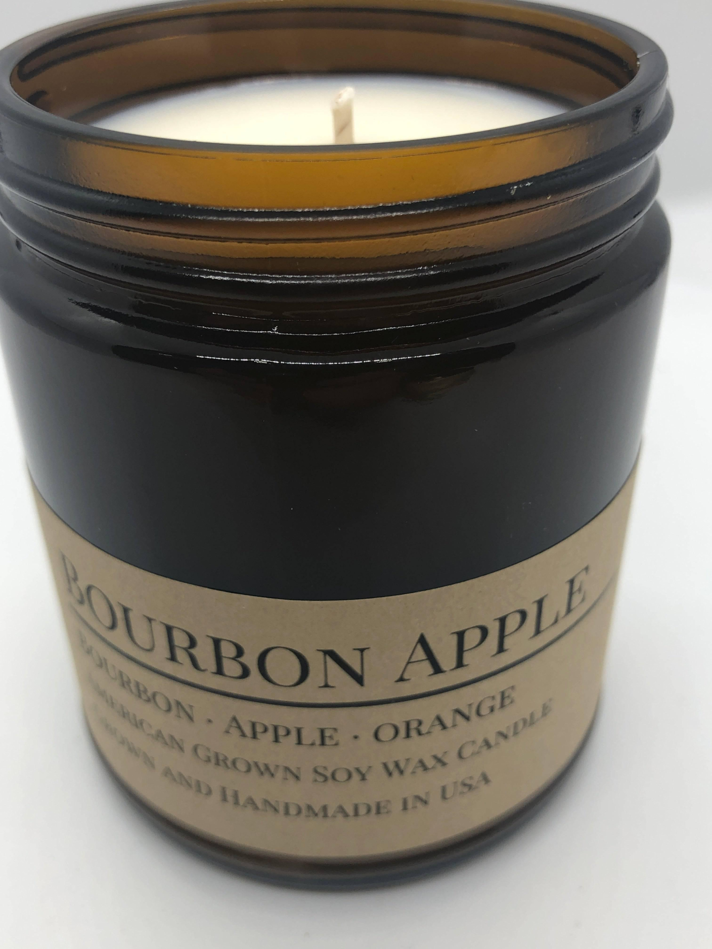 Scented Soy Wax Candle (8.0 oz) 50-60 Hour Burn Time, Cotton Wick, Amber Glass Jar, Grown and Made in USA - 15 Options