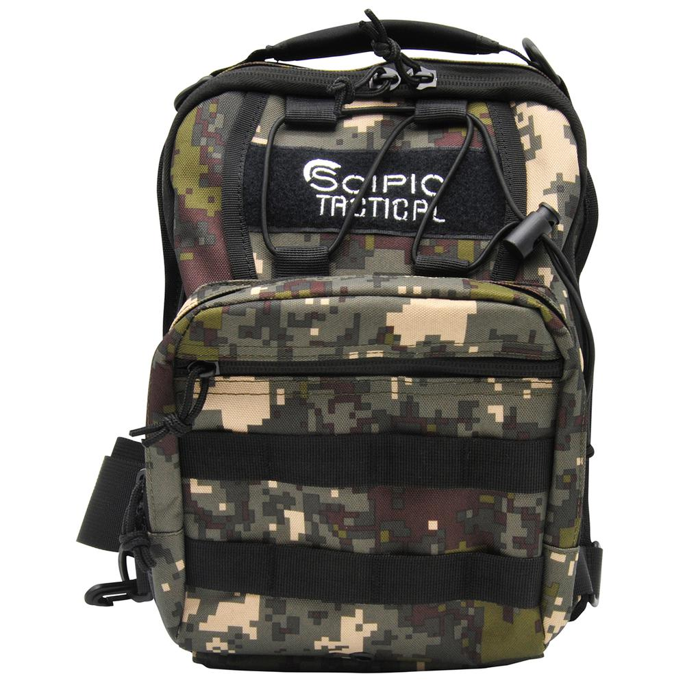 Scipio Tactical Sling Pack JYFSP11CAMO Lightweight Durable Military-Style Sling Bag - Camo