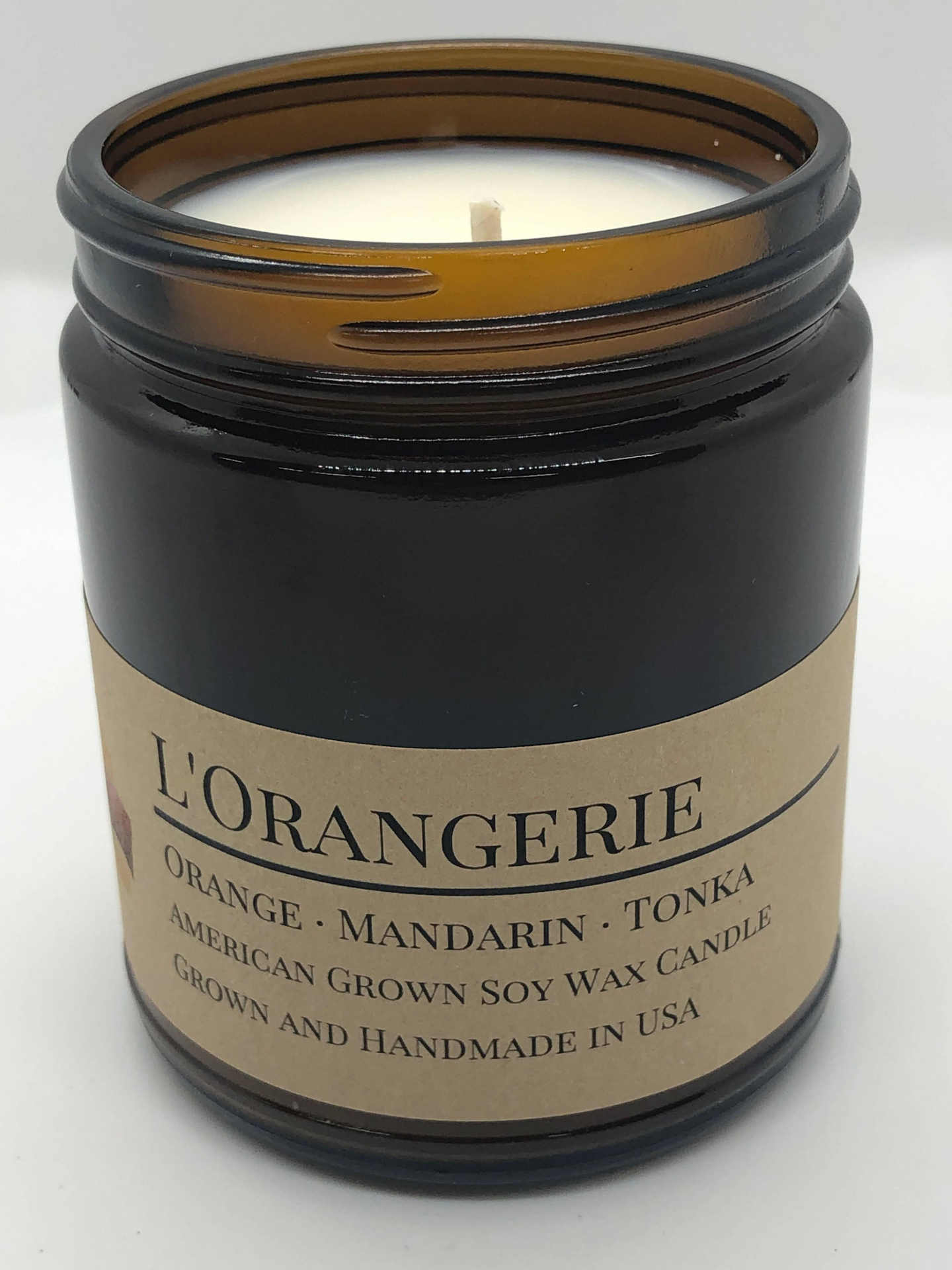 Scented Soy Wax Candle (8.0 oz) 50-60 Hour Burn Time, Cotton Wick, Amber Glass Jar, Grown and Made in USA - 15 Options