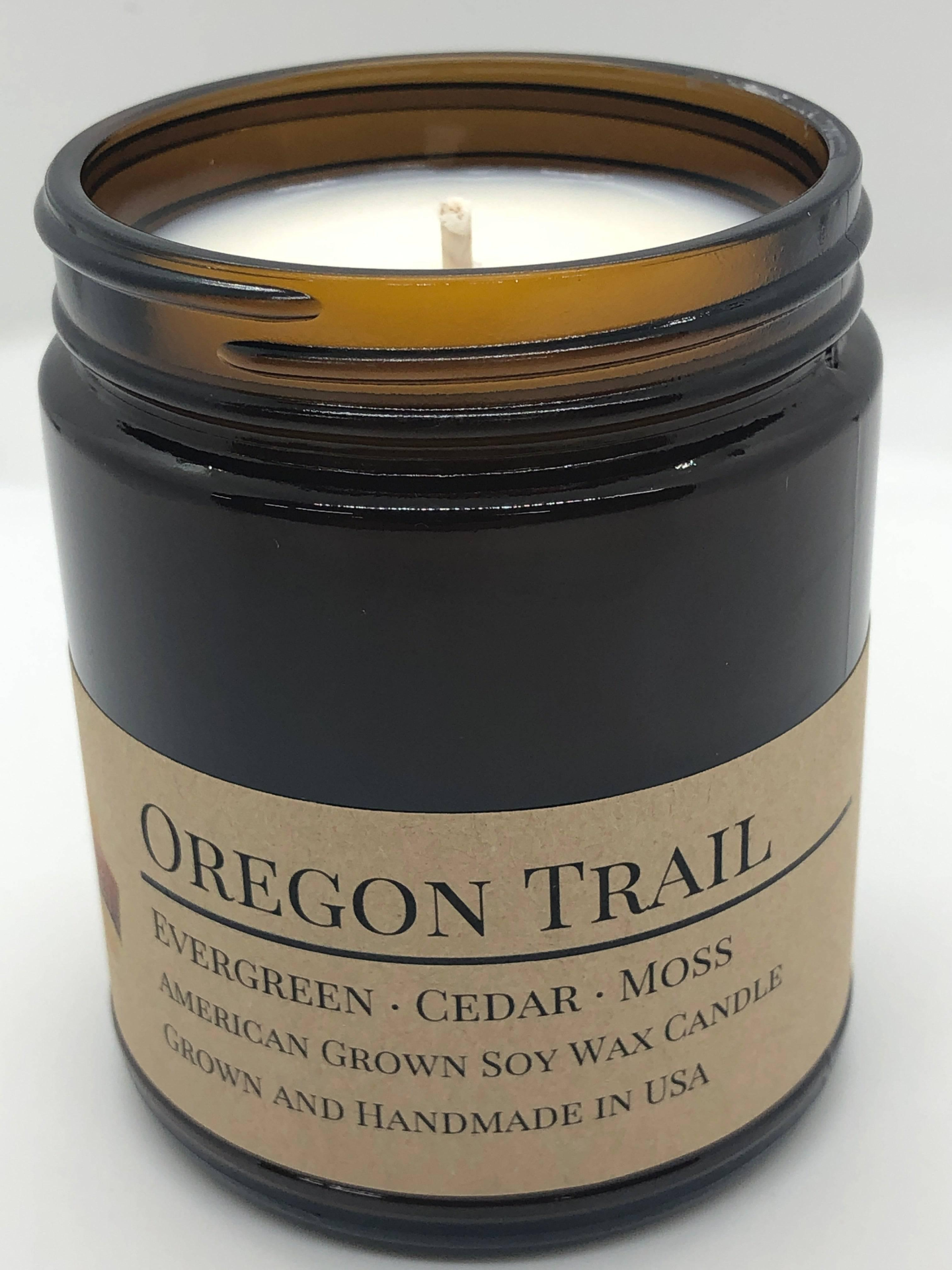 Scented Soy Wax Candle (8.0 oz) 50-60 Hour Burn Time, Cotton Wick, Amber Glass Jar, Grown and Made in USA - 15 Options