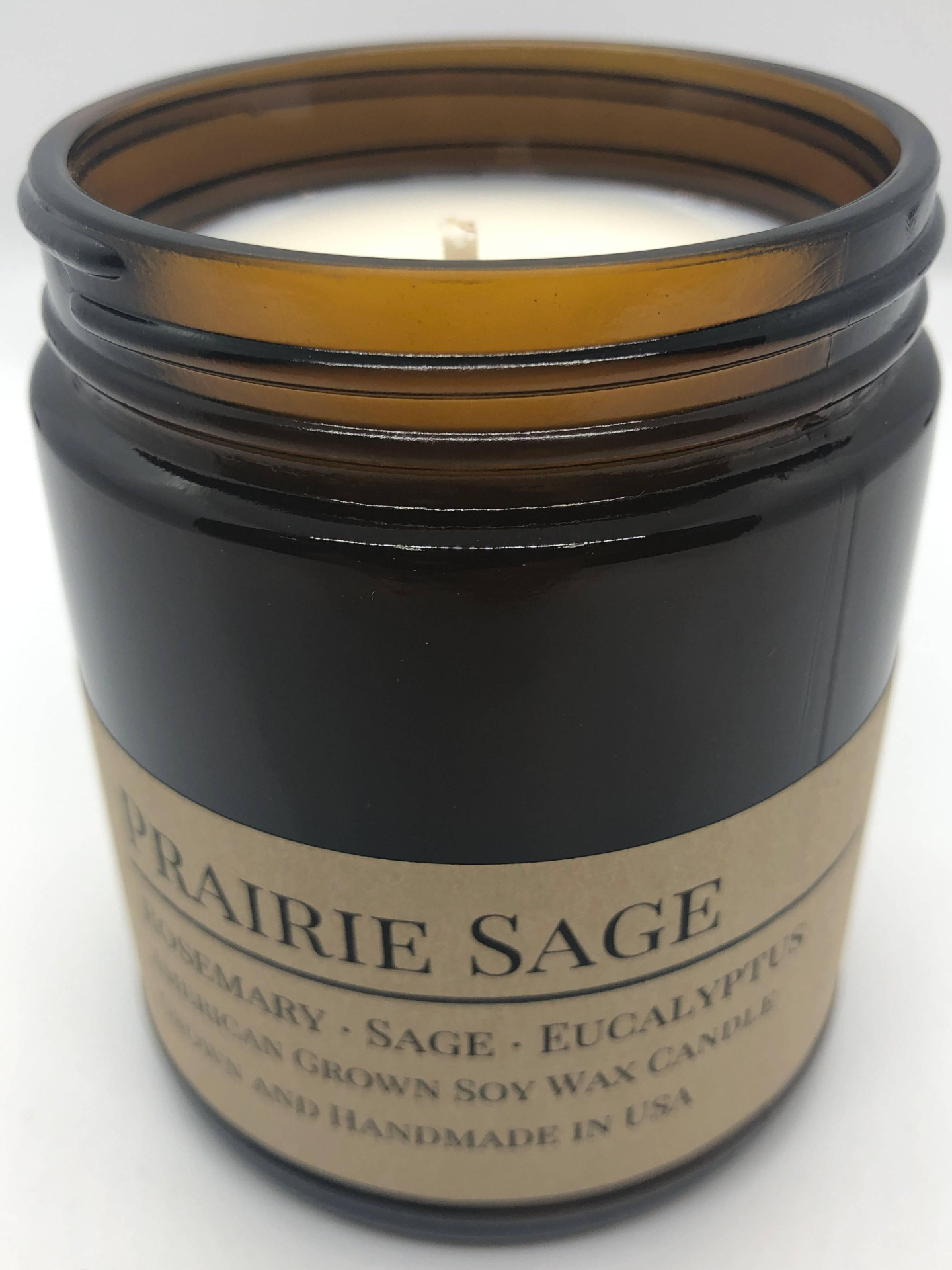 Scented Soy Wax Candle (8.0 oz) 50-60 Hour Burn Time, Cotton Wick, Amber Glass Jar, Grown and Made in USA - 15 Options