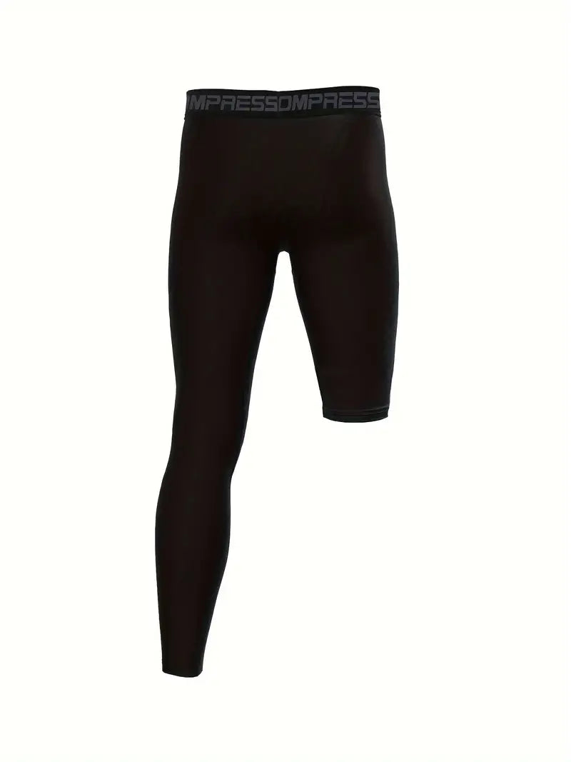 Men's Compression Fitness Leggings-Black