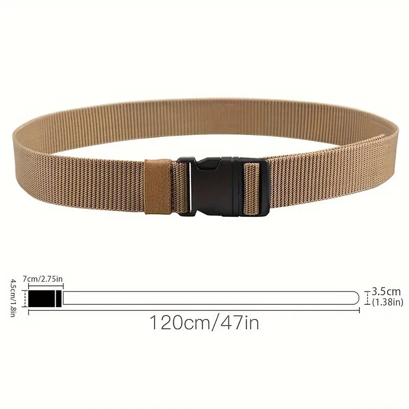 Men's Nylon Canvas Belt - Khaki