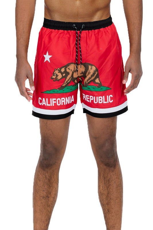 California Republic Swim Shorts - 2 Color Options - Up To 3XL