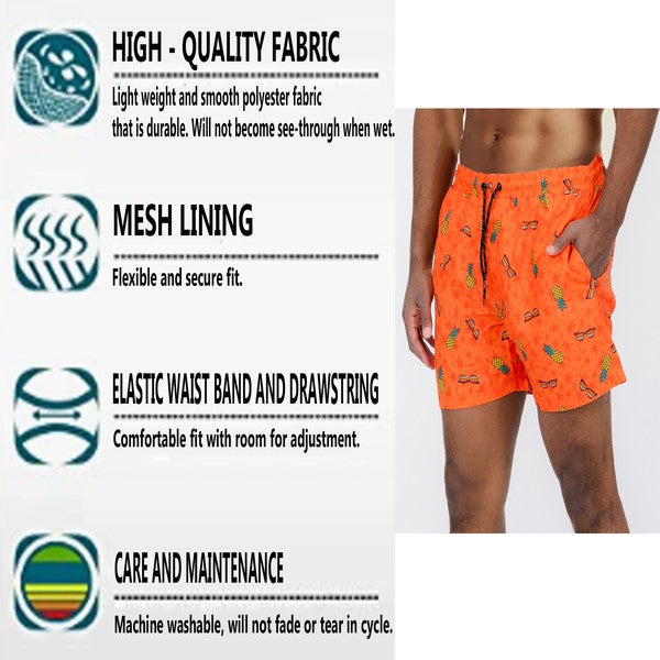 California Republic Swim Shorts - 2 Color Options - Up To 3XL