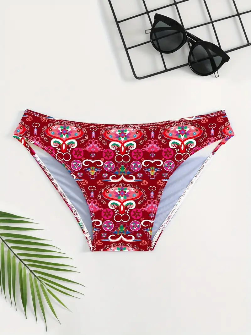 "Hawaii" Men's Swim Briefs - Red/Pink