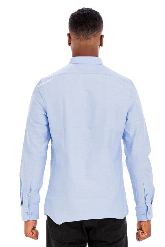 Men's Casual Long Sleeve Shirt - 3 Color Options - Up To 3XL