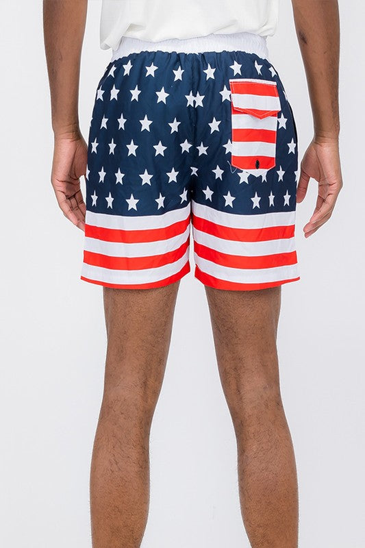 American/USA Flag Swim Shorts - Sizes Up To 3XL