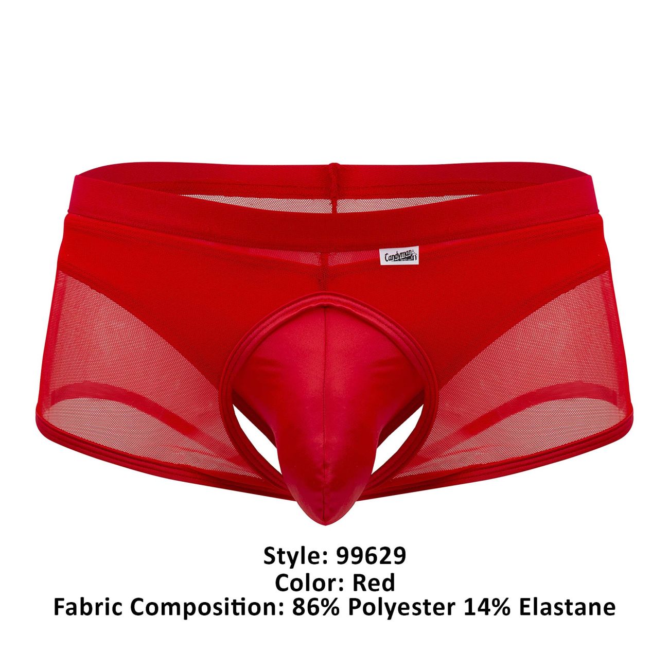 CandyMan 99629 Trunk and Thong Two Piece Set Color Red