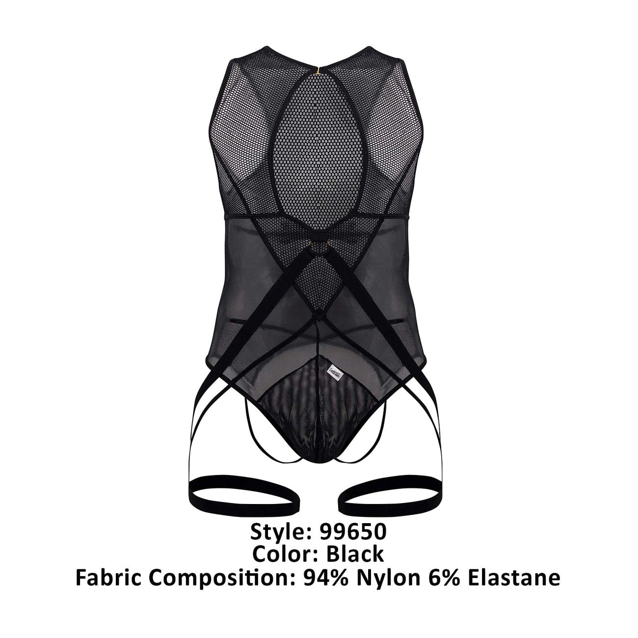 CandyMan 99650 Mesh Bodysuit Color Black